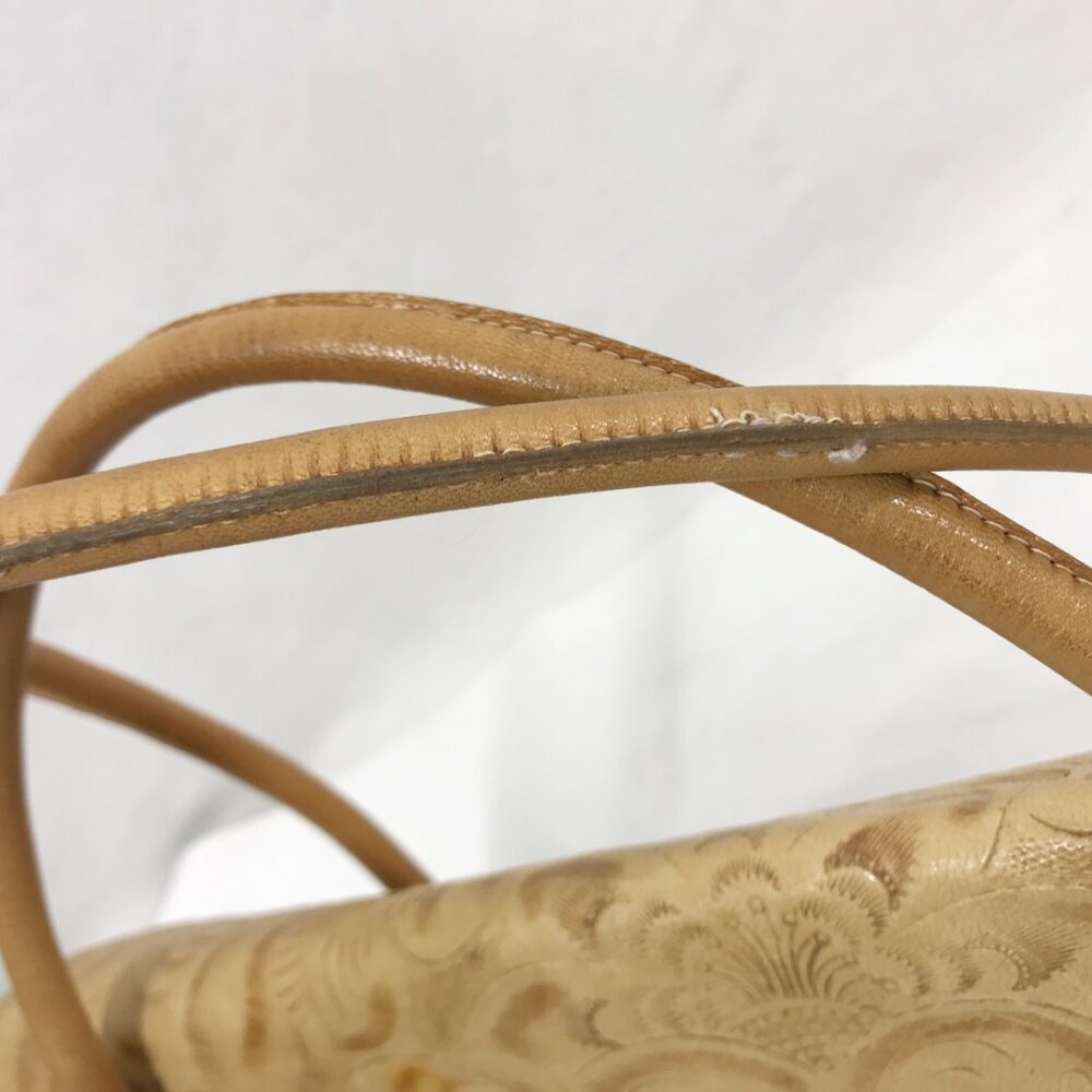 Vintage Purse Mexican Tooled Leather Western Handbag AS IS - Picture 5 of 8
